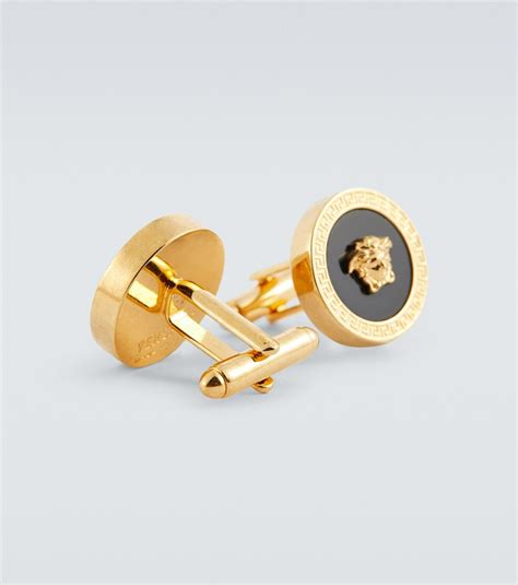 versace medus cuff links|Versace medusa cufflinks.